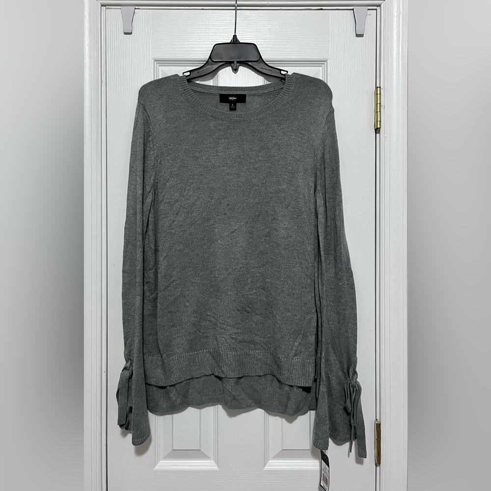 Tie-off Bell Sleeve Sweater